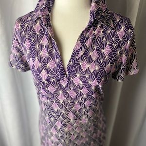 DVF diamond print dress.